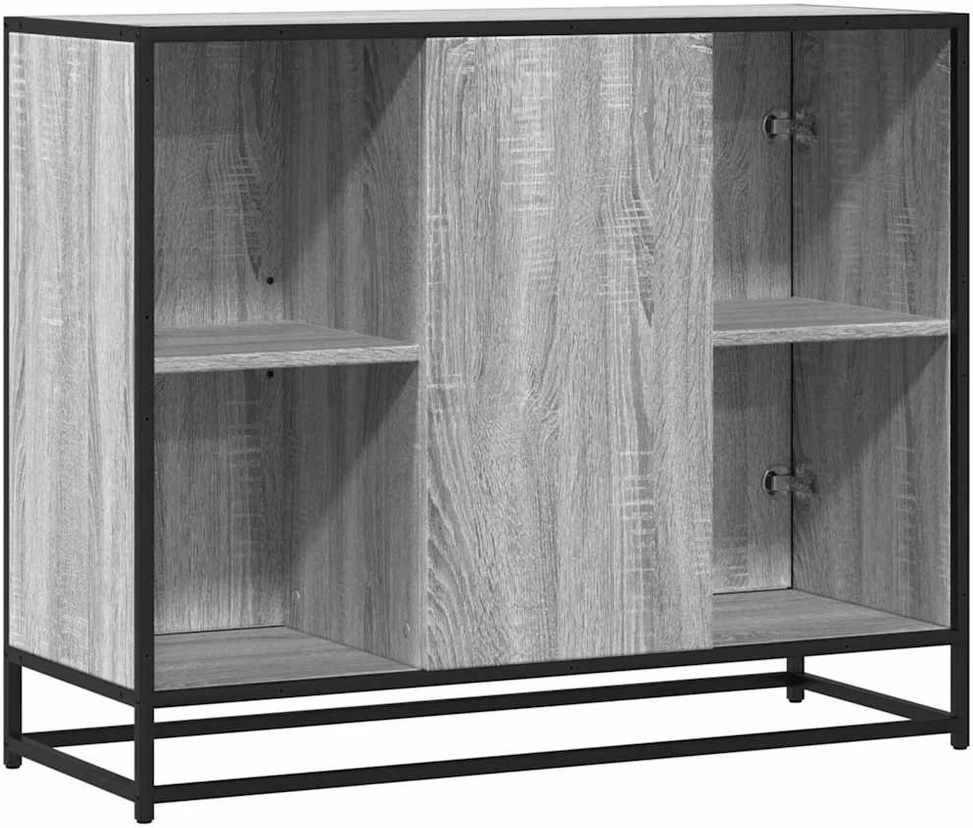 Šoninė spintelė, pilka ąžuolo, 92x35x76cm, apdirbta mediena