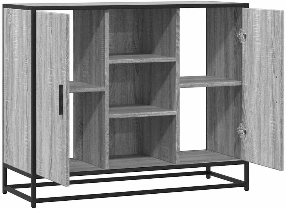 Šoninė spintelė, pilka ąžuolo, 92x35x76cm, apdirbta mediena