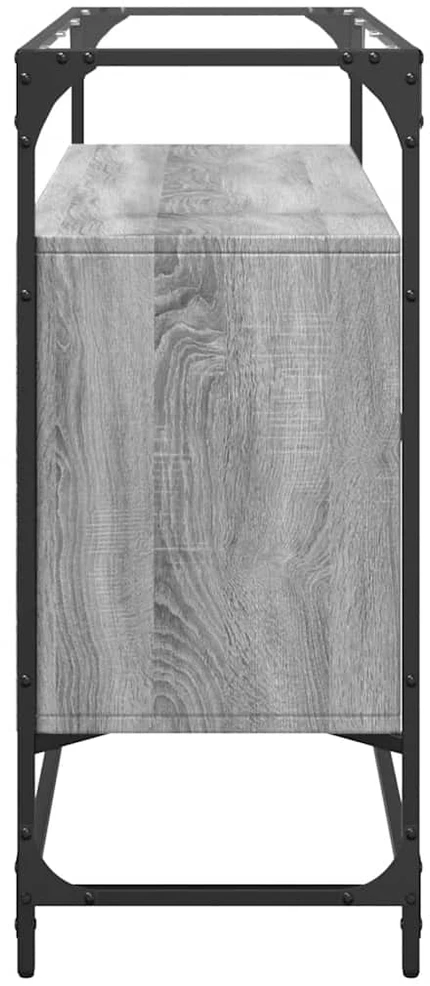 Šoninė spintelė, pilka ąžuolo, 98x35x81cm, mediena