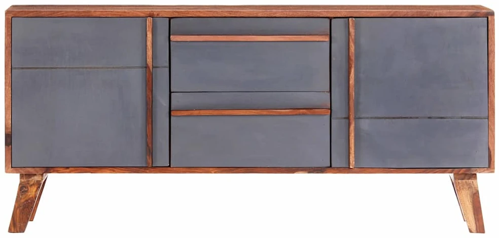 Šoninė spintelė, pilkos spalvos, 120x30x55cm, medienos masyvas