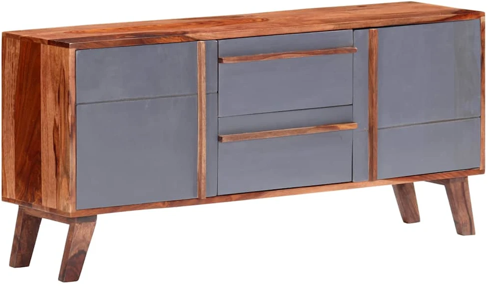 Šoninė spintelė, pilkos spalvos, 120x30x55cm, medienos masyvas