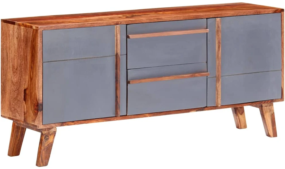 Šoninė spintelė, pilkos spalvos, 120x30x55cm, medienos masyvas