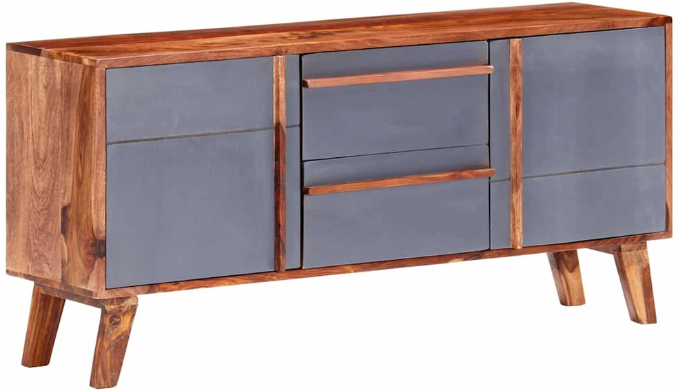 Šoninė spintelė, pilkos spalvos, 120x30x55cm, medienos masyvas