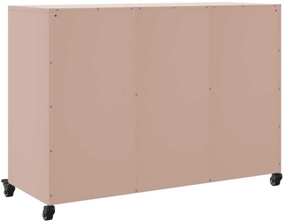 Šoninė spintelė, rožinės spalvos, 100,5x39x72cm, plienas