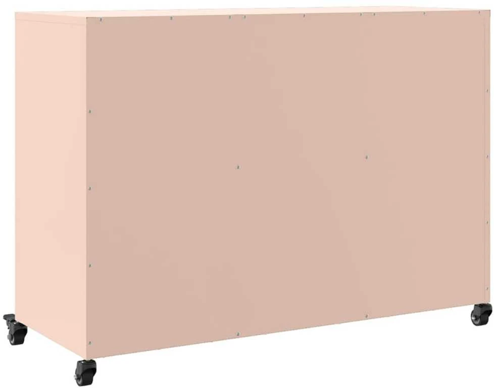 Šoninė spintelė, rožinės spalvos, 100,5x39x72cm, plienas