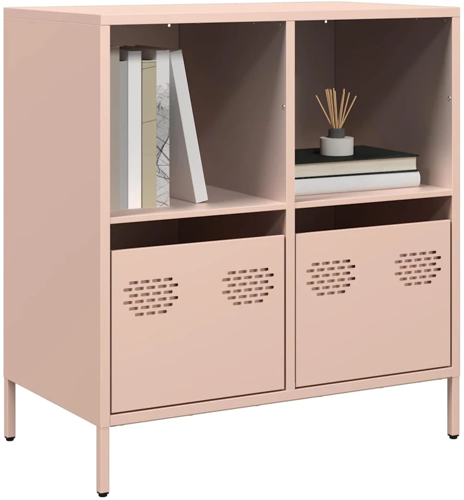 Šoninė spintelė, rožinė, 68x39x73,5cm, šaltai valcuotas plienas