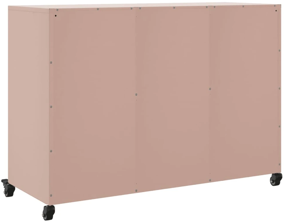 Šoninė spintelė, rožinės spalvos, 100,5x39x72cm, plienas