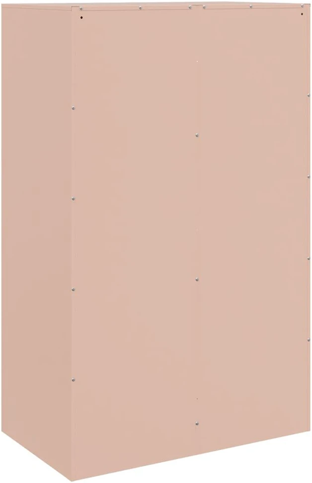 Šoninė spintelė, rožinės spalvos, 67x39x107cm, plienas