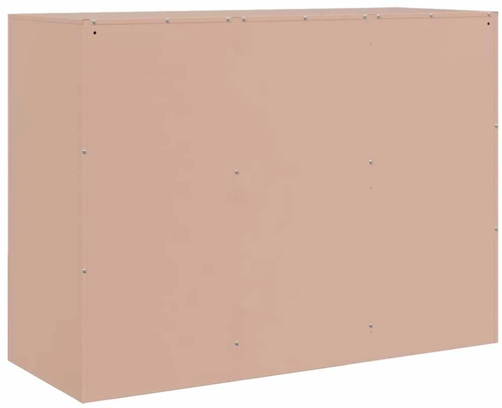 Šoninė spintelė, rožinės spalvos, 99x39x73cm, plienas