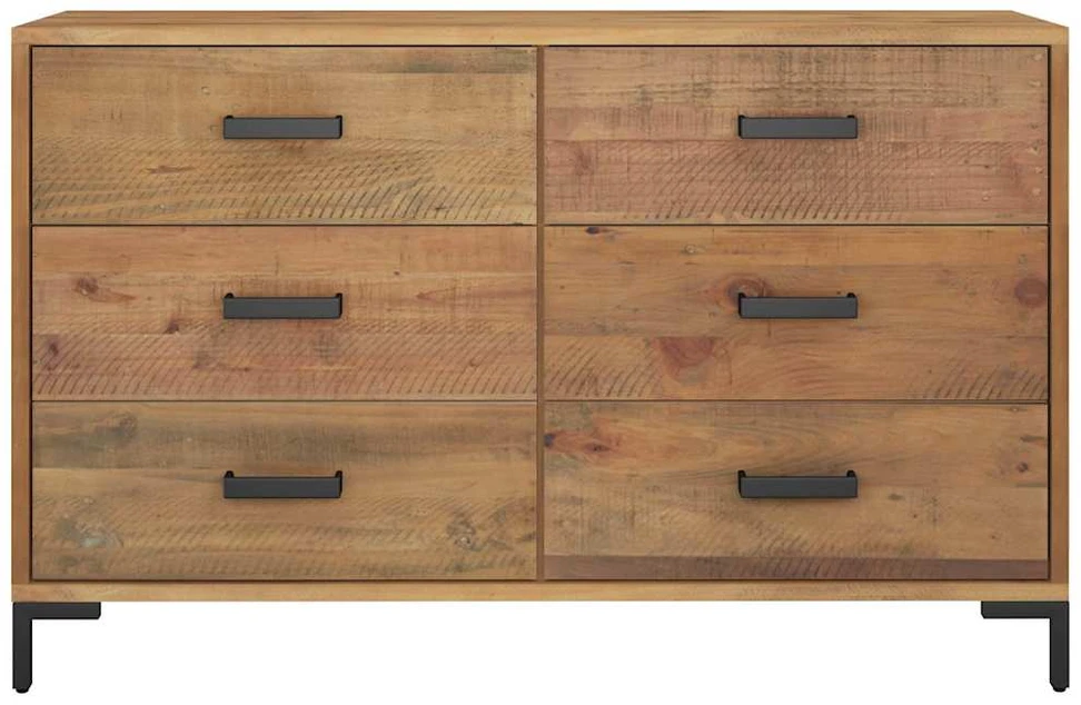 Šoninė spintelė, ruda, 110x35x70cm, pušies medienos masyvas