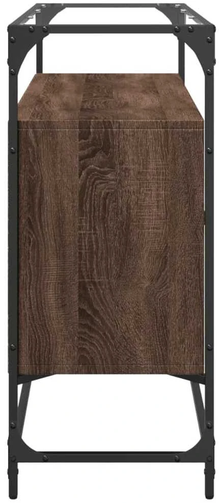 Šoninė spintelė, ruda ąžuolo, 98x35x81cm, mediena
