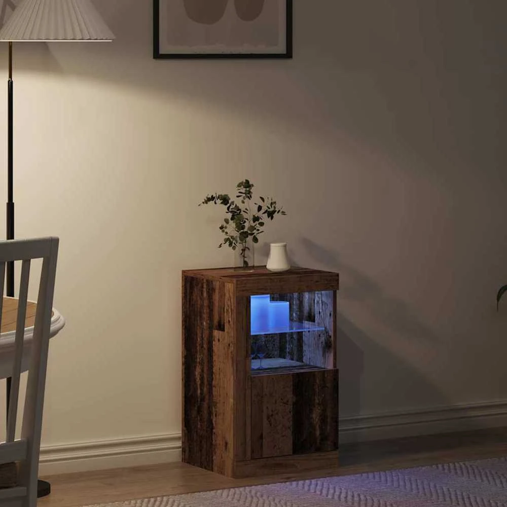 LED Bufetas 41 x 37 x 67 cm Apdirbta mediena Senas medis