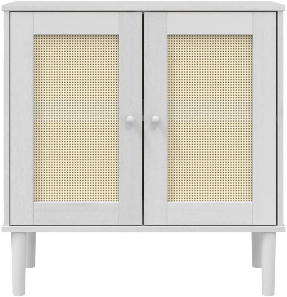 Šoninė spintelė SENJA, balta, 80x35x80cm, pušies masyvas