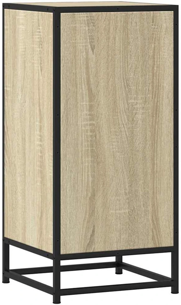 Šoninė spintelė, sonoma ąžuolo, 35,5x35x76cm, mediena/metalas