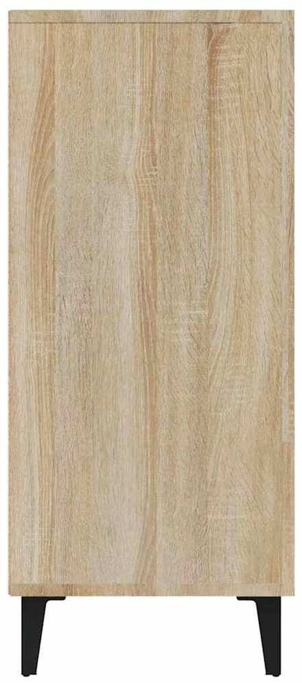 Šoninė spintelė, sonoma ąžuolo, 90x34x80cm, apdirbta mediena