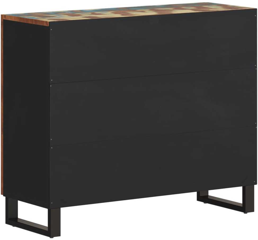 Šoninė spintelė su 2 durelėmis, 90x33x75cm, perdirbta mediena