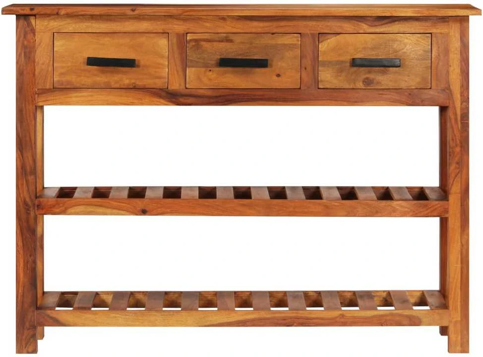 Šoninė spintelė su 3 stalčiais, 110x30x80cm, medienos masyvas
