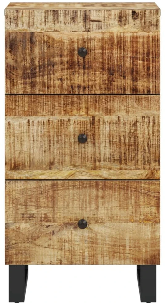 Šoninė spintelė su 3 stalčiais, 40x33,5x75cm, mango masyvas
