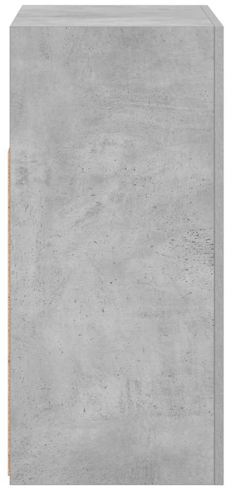 Šoninė spintelė su LED apšvietimu, betono pilka, 80x35x75cm