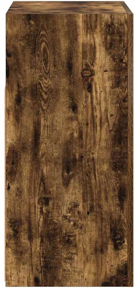 Šoninė spintelė su LED apšvietimu, dūminio ąžuolo, 80x35x75cm