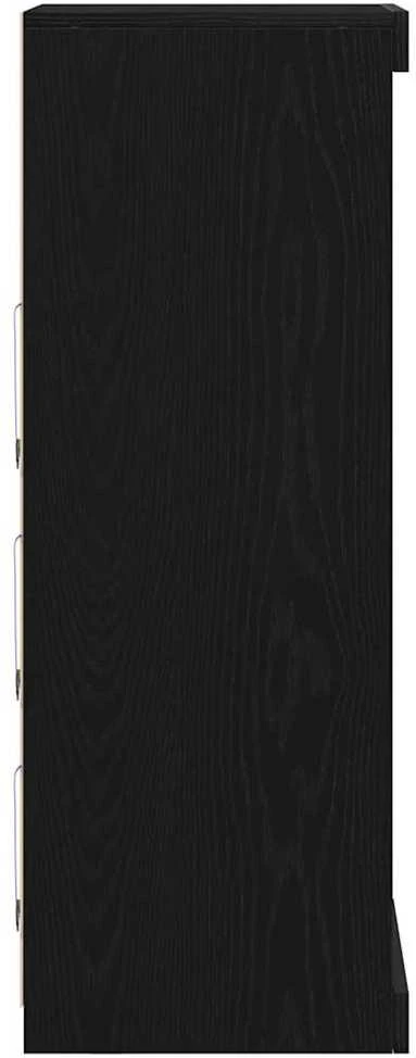 LED Bufetas Juodas ąžuolas 41 x 37 x 100 cm Apdirbta mediena