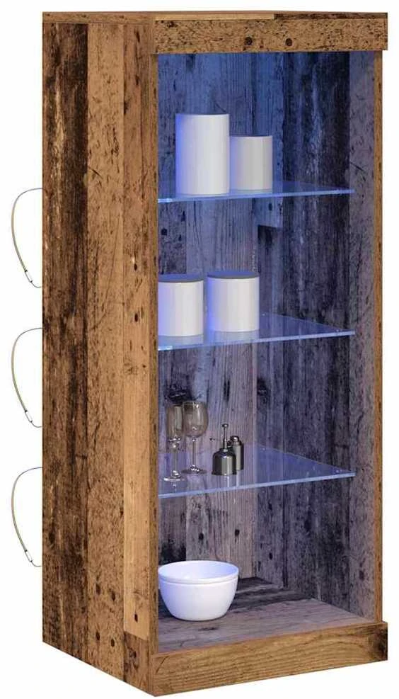 LED Bufetas Senas medis 41 x 37 x 100 cm Apdirbta mediena