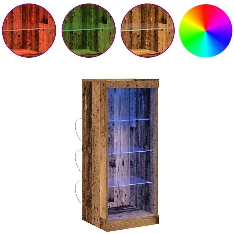 LED Bufetas Senas medis 41 x 37 x 100 cm Apdirbta mediena