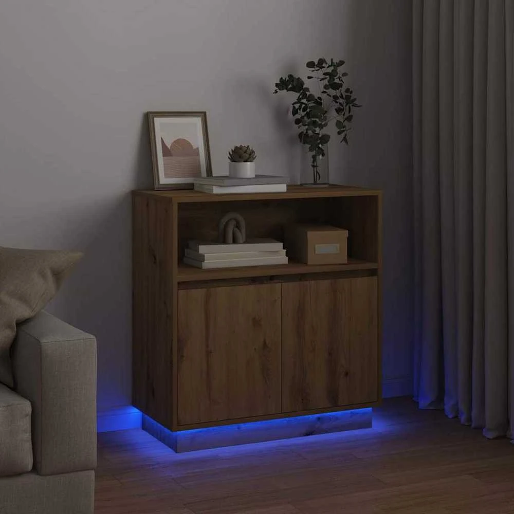 LED Bufetas Amatininkų ąžuolas 71 x 34,5 x 75 cm
