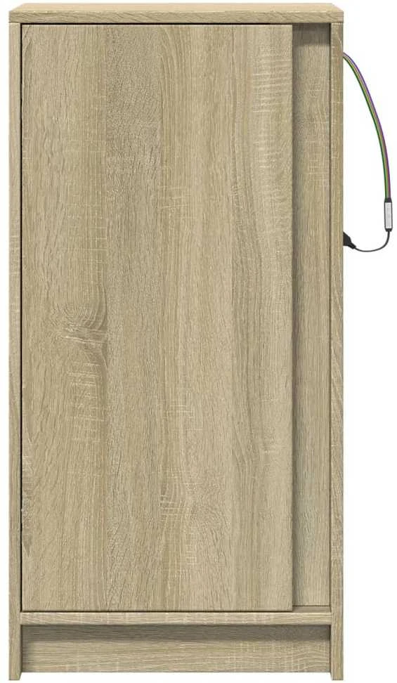 Šoninė spintelė su LED, ąžuolo, 42,5x34x85cm, apdirbta mediena