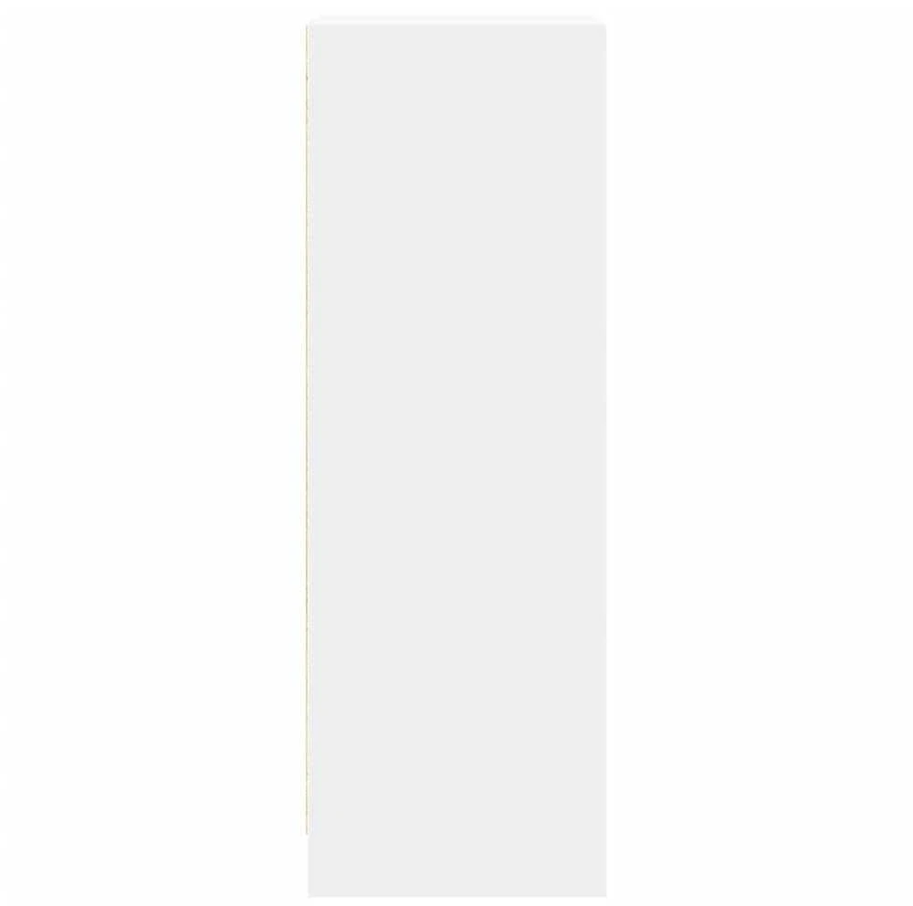 Šoninė spintelė su LED, balta, 42,5x34x100cm, apdirbta mediena