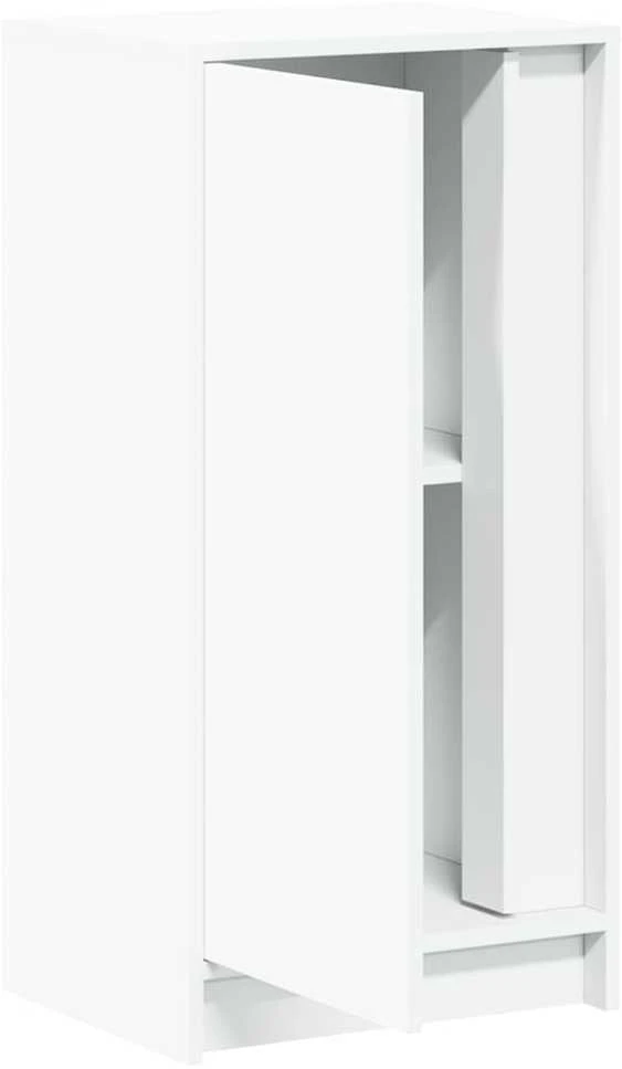 Šoninė spintelė su LED, balta, 42,5x34x85cm, apdirbta mediena