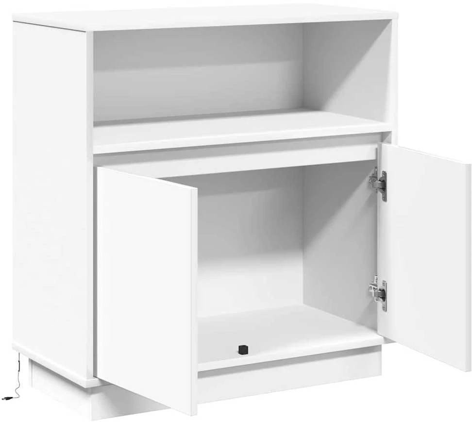 LED Bufetas Balta 71 x 34,5 x 75 cm Apdirbta mediena