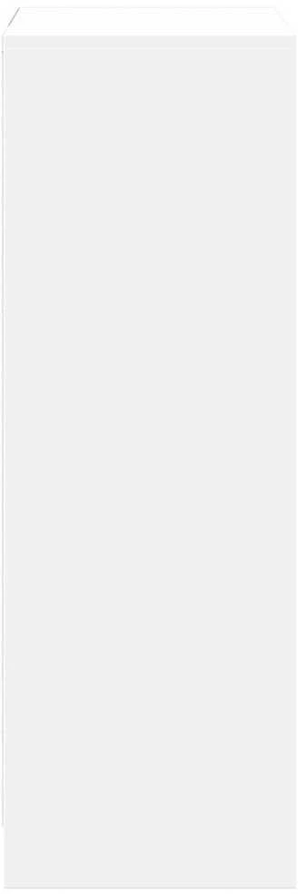 Šoninė spintelė su LED, balta, 72x34x100cm, apdirbta mediena