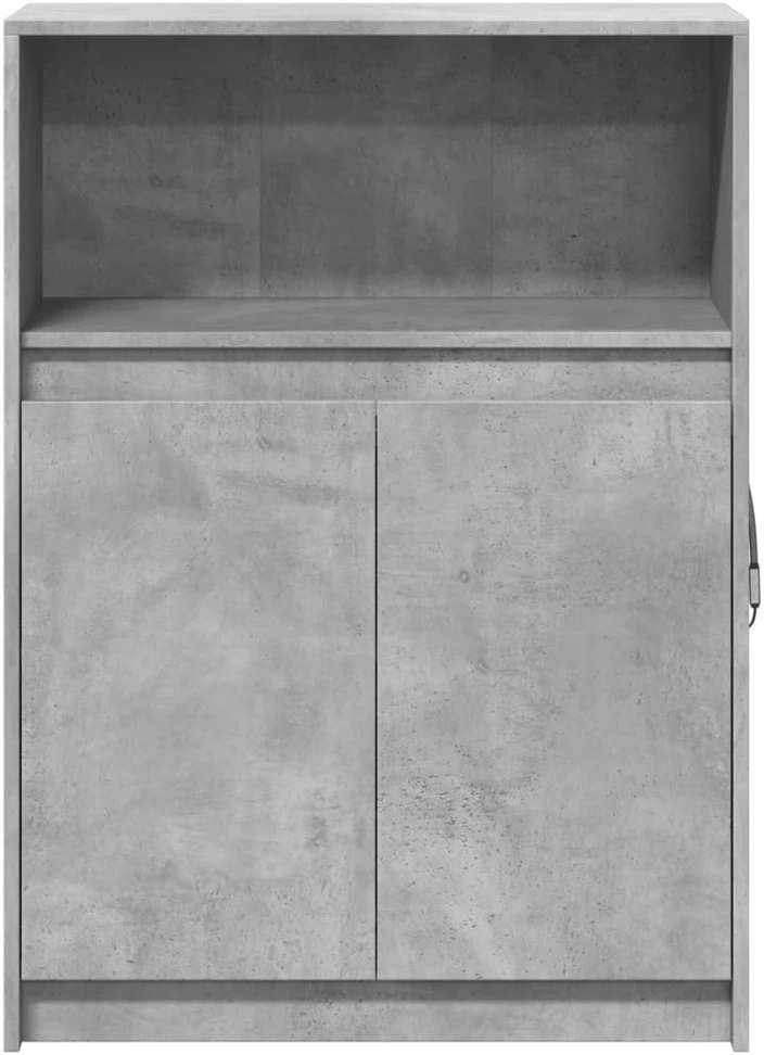 Šoninė spintelė su LED, betono, 72x34x100cm, apdirbta mediena