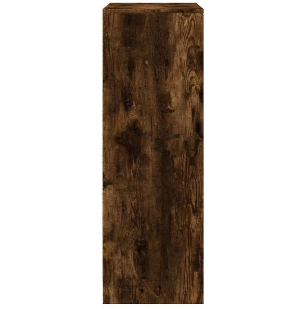 Šoninė spintelė su LED, dūminio ąžuolo, 77x34x100cm, mediena