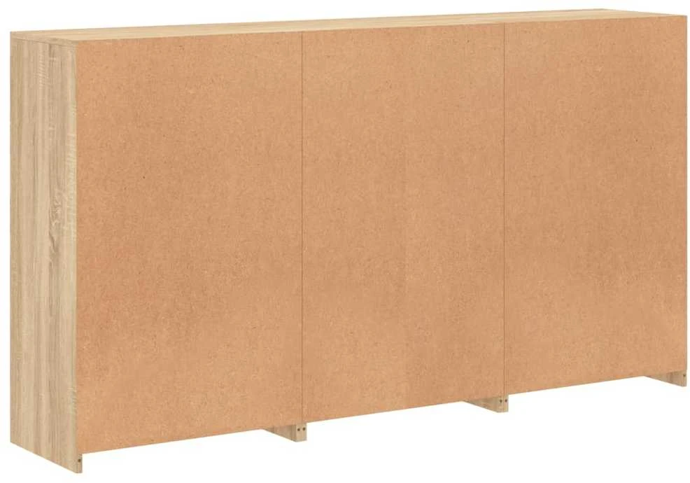 Šoninė spintelė su LED lemputėmis, ąžuolo, 181,5x37x100cm