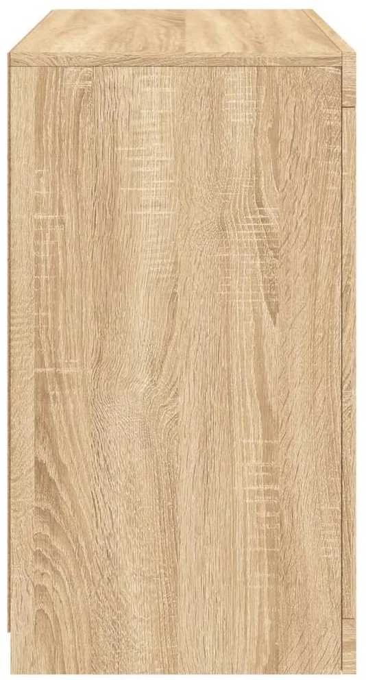 Šoninė spintelė su LED lemputėmis, ąžuolo spalvos, 60,5x37x67cm