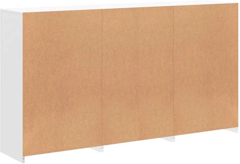 Šoninė spintelė su LED lemputėmis, balta, 181,5x37x100cm