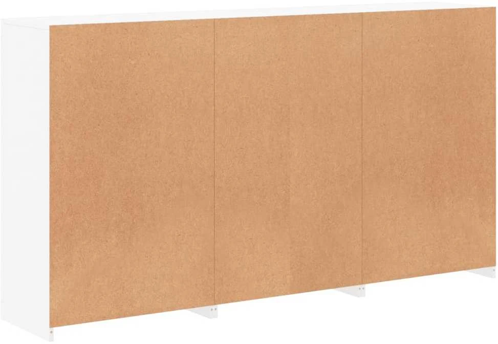 Šoninė spintelė su LED lemputėmis, balta, 181,5x37x100cm