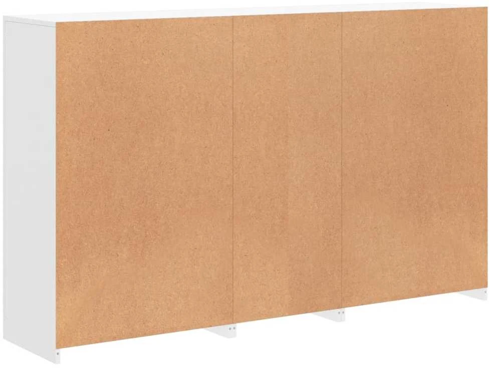 Šoninė spintelė su LED lemputėmis, baltos spalvos, 162x37x100cm