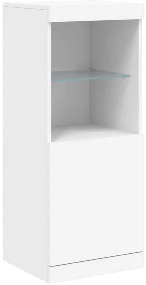 Šoninė spintelė su LED lemputėmis, baltos spalvos, 41x37x100cm