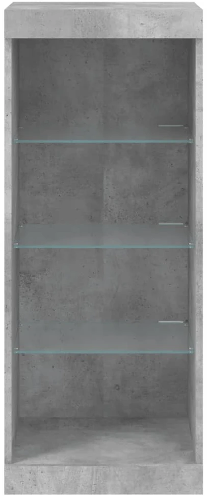 Šoninė spintelė su LED lemputėmis, betono pilka, 41x37x100cm