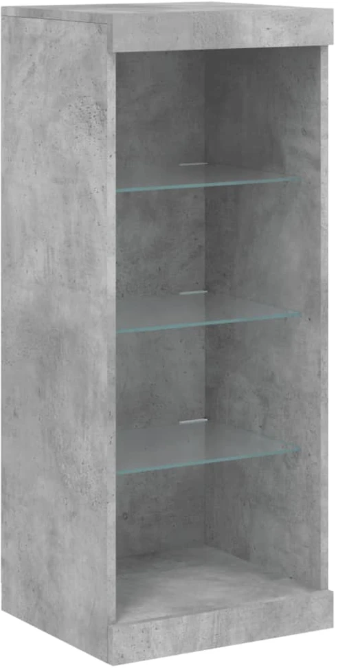 Šoninė spintelė su LED lemputėmis, betono pilka, 41x37x100cm