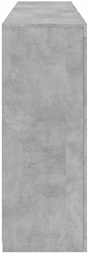Šoninė spintelė su LED lemputėmis, betono pilka, 162x37x100cm