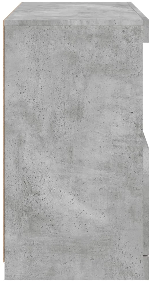 Šoninė spintelė su LED lemputėmis, betono pilka, 60x37x67cm