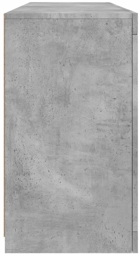Šoninė spintelė su LED lemputėmis, betono pilka, 163x37x67cm
