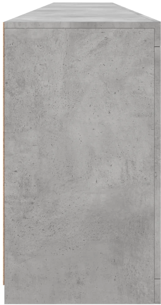 Šoninė spintelė su LED lemputėmis, betono pilka, 283x37x67cm