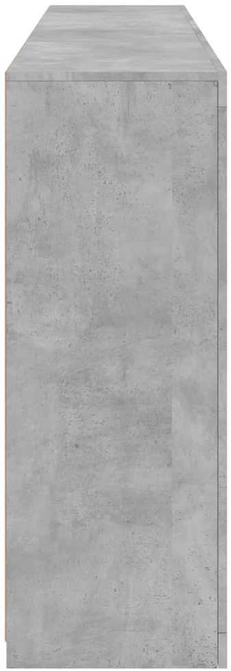 Šoninė spintelė su LED lemputėmis, betono pilka, 181,5x37x100cm
