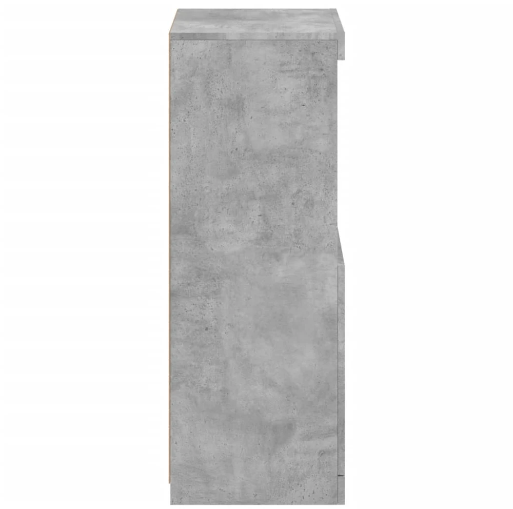 Šoninė spintelė su LED lemputėmis, betono pilka, 41x37x100cm