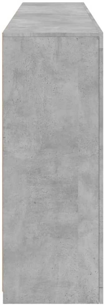Šoninė spintelė su LED lemputėmis, betono pilka, 181,5x37x100cm